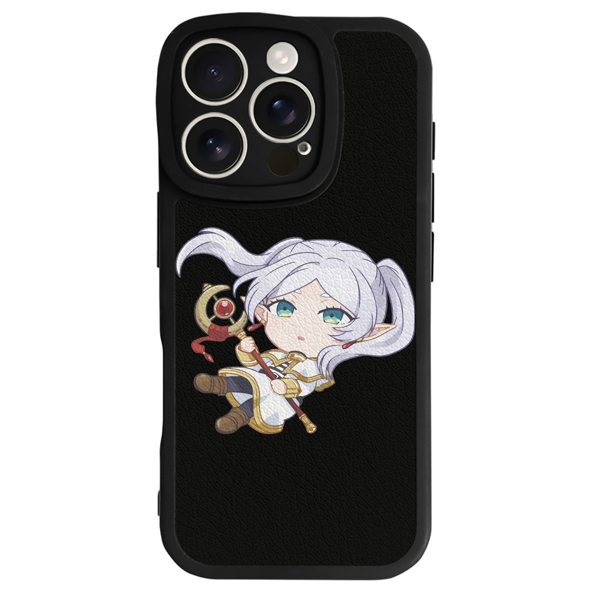 （画像用） 葬送のフリーレン Frieren 【iPhone 16シリーズ対応】シリコンスマホケース（レザー調） 材質：シリコン